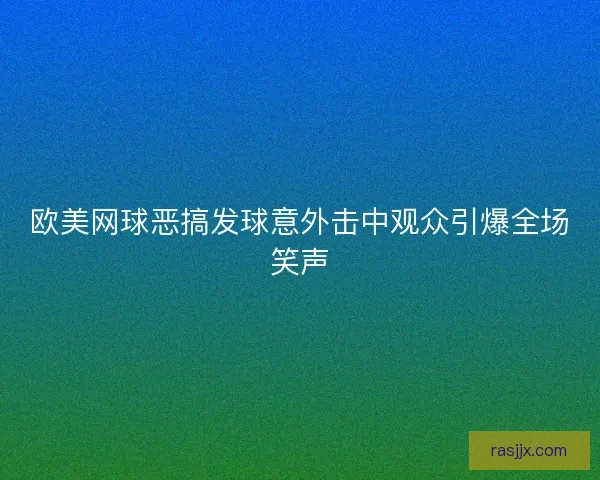 欧美网球恶搞发球意外击中观众引爆全场笑声 欧美网球恶搞发球意外击中观众引爆全场笑声